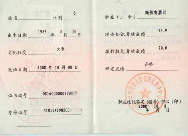 高级育婴师